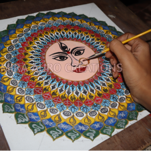 Maa Durga mandala art with 10 layered symbolic significance
