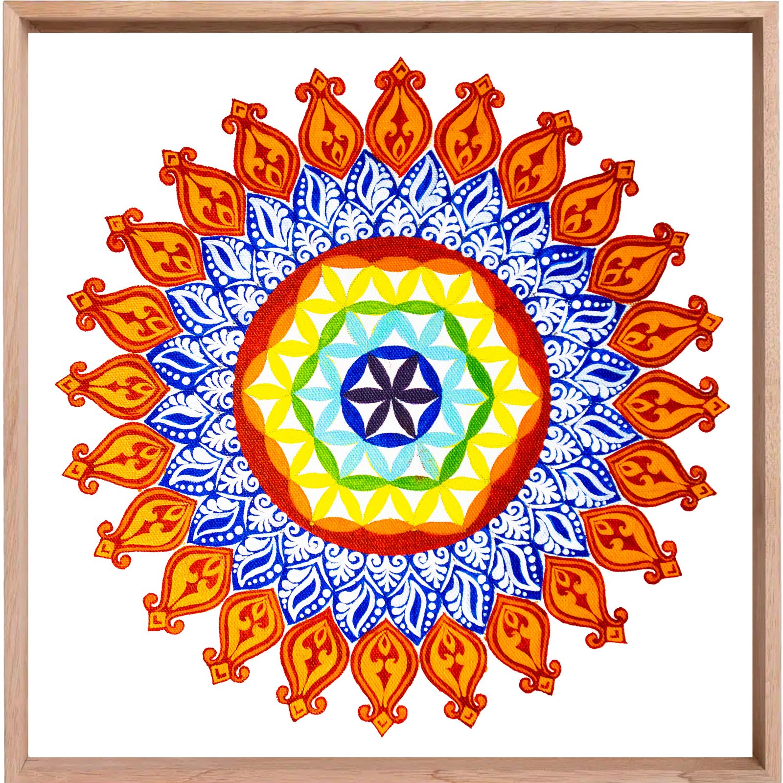 Flower of life Symbolized Mandala Art
