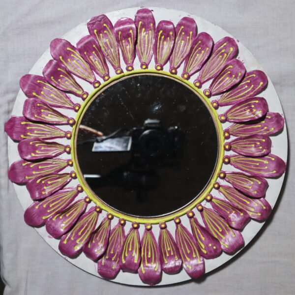 Flower petals mirror lippon art