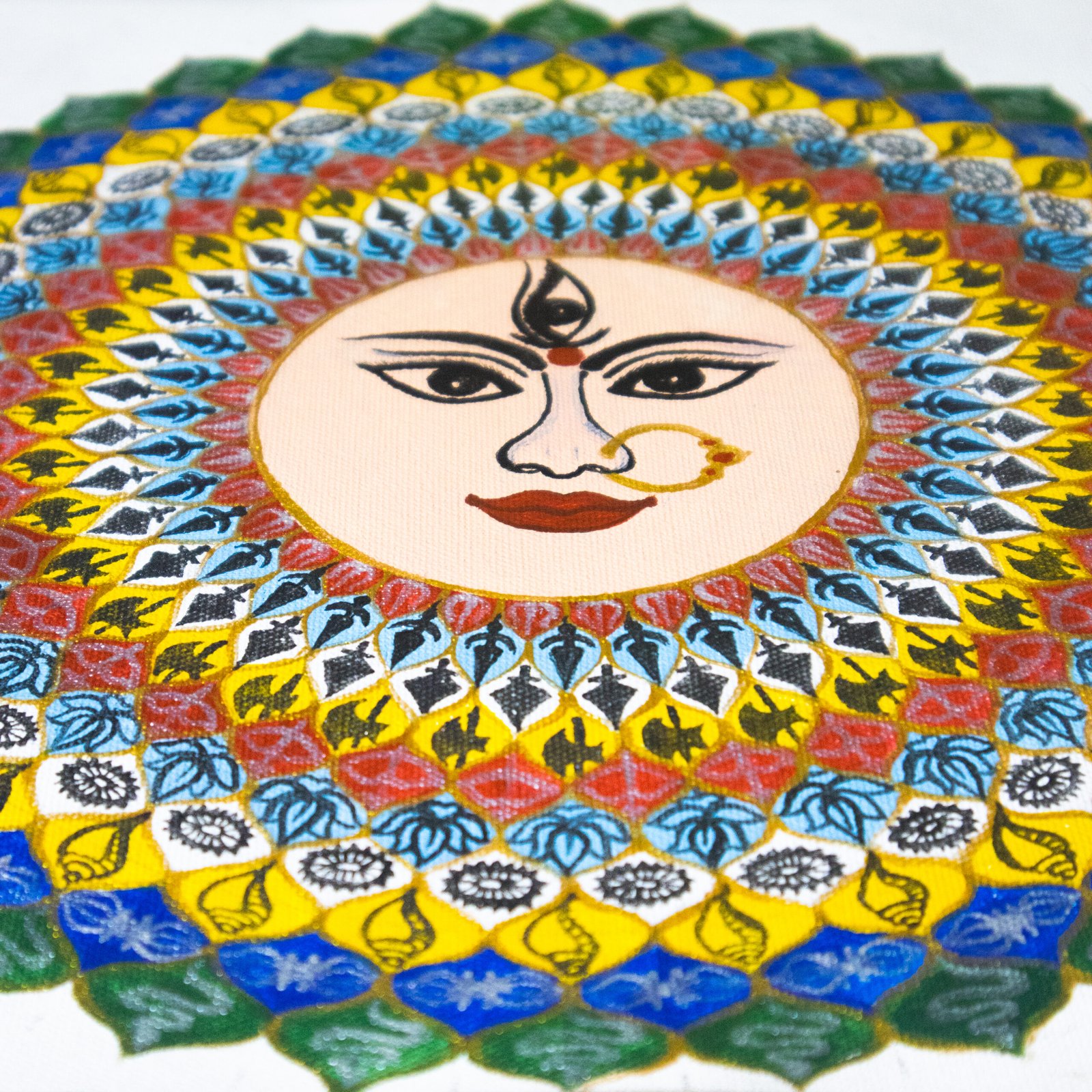 Maa Durga mandala art with 10 layered symbolic significance - Image 2