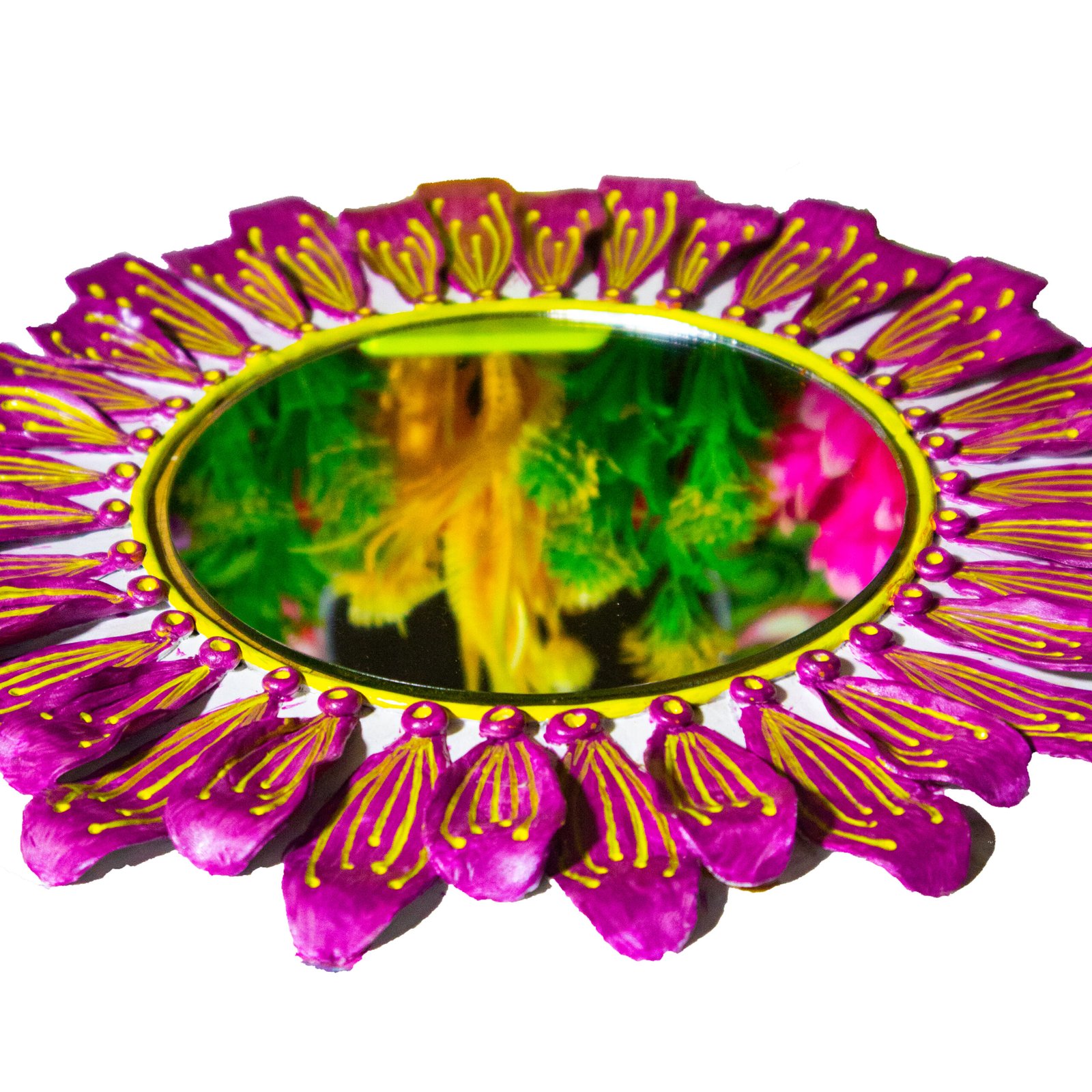 Flower petals mirror lippon art - Image 4