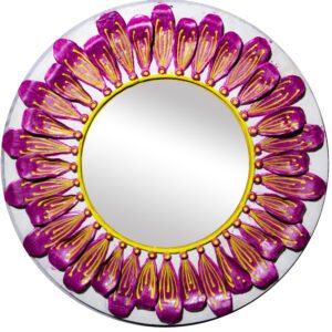 Flower petals mirror lippon art