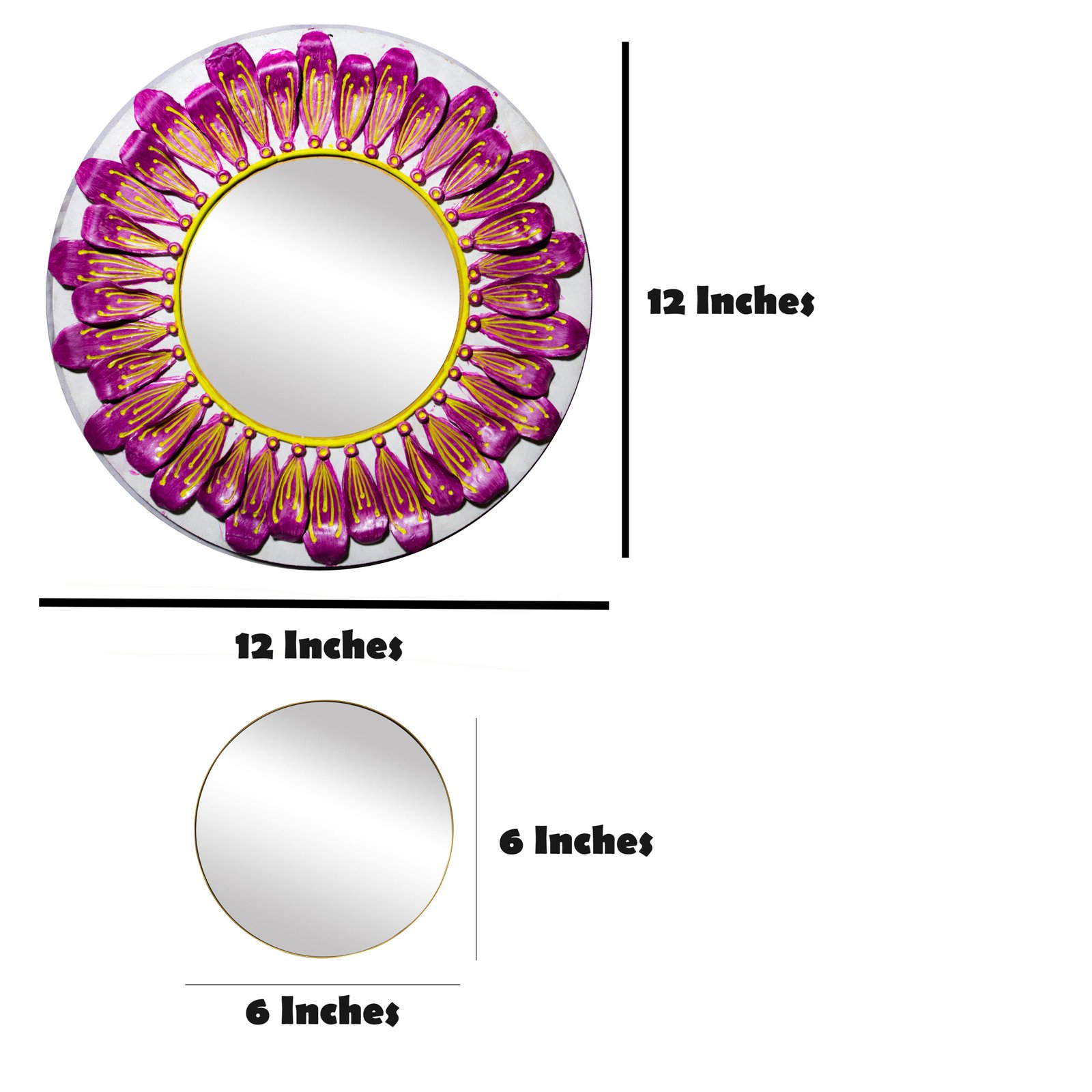 Flower petals mirror lippon art - Image 3