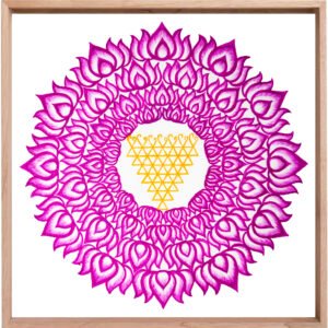 The Saraswati Yantra with lotus mandala pattern