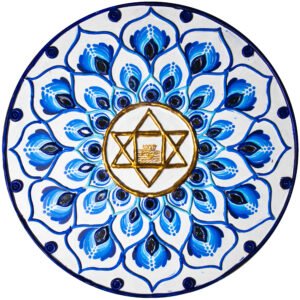 Intricate lippon art with Sri Aurobindo's symbol