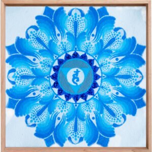 Throat Chakra Healing Mandala Art